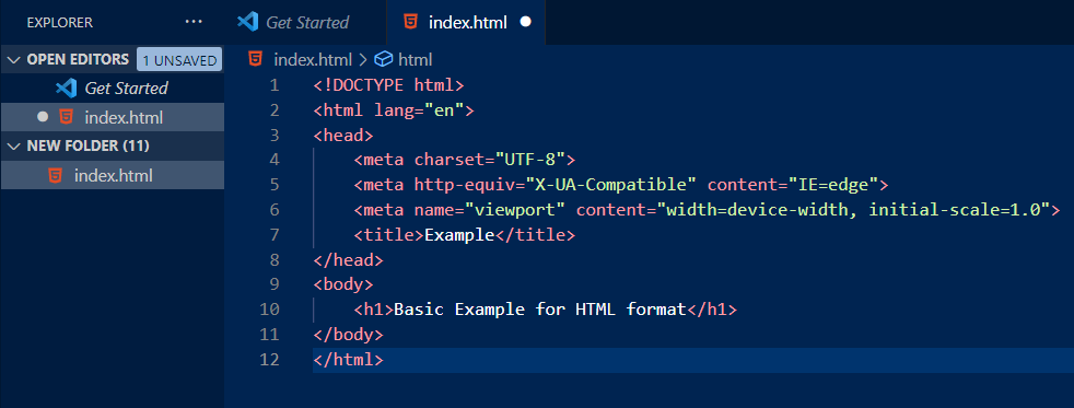 HTML Example